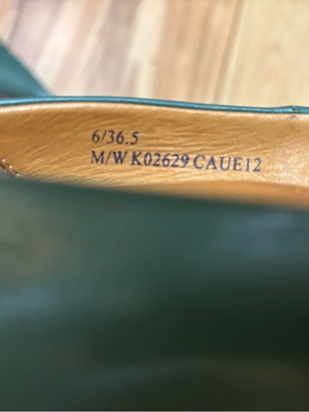 Kork-Ease Green Leather Simone Block Heel Pumps6
